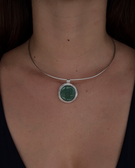 Green Aventurine Pendant (round)