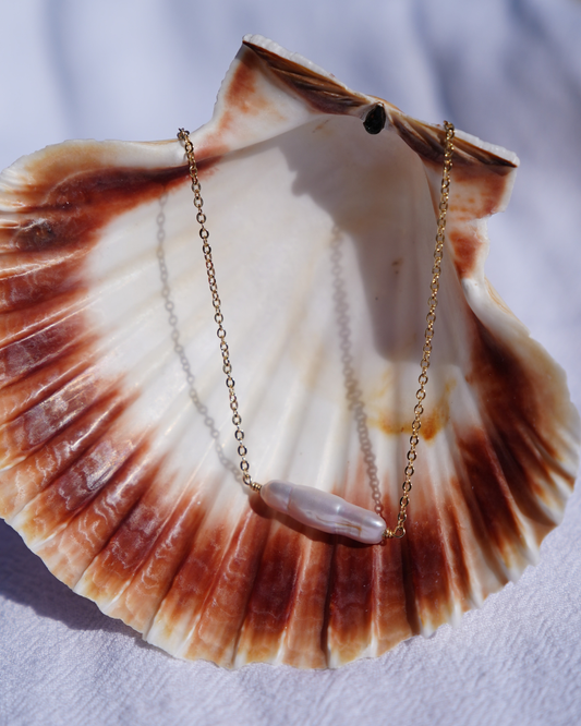 Biwa Pearl Necklace
