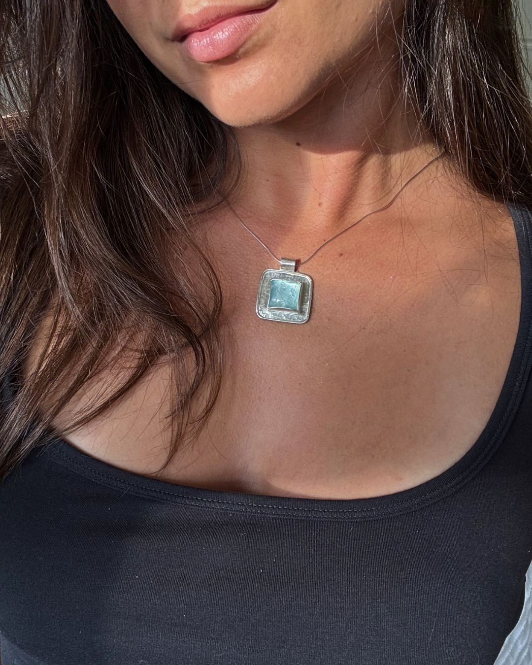 Sterling Square Pendant