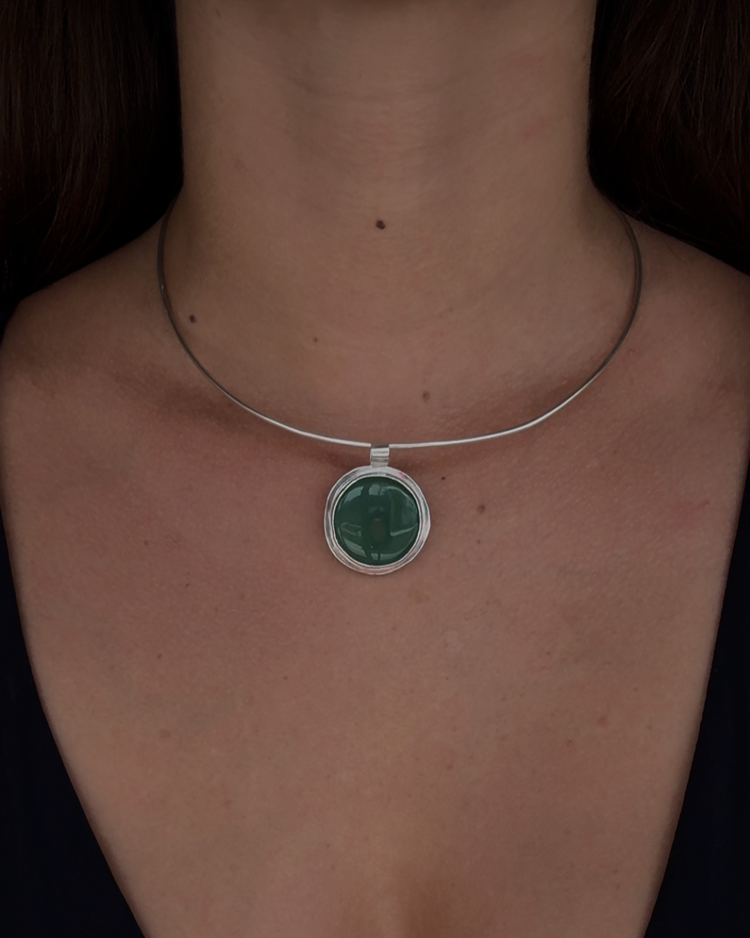 Green Aventurine Pendant (round)