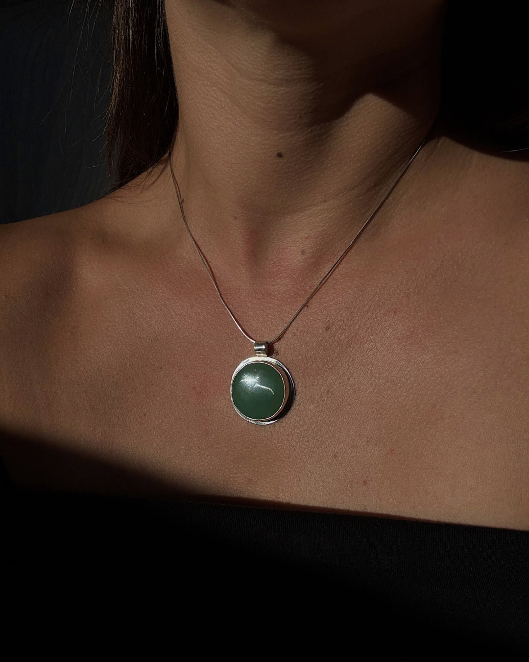 Green Aventurine Pendant (round)